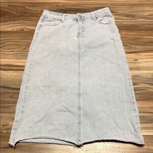 Inherit Clothing Company Skirt Remi Blue Cotton Midi Denim Length 7/8 Reg